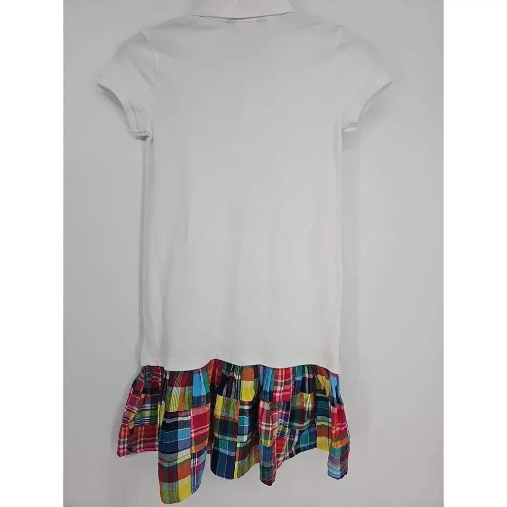 Polo‎ Ralph Lauren Girls M(8-10) Cotton French Terry Madras-Patchwork NWT
